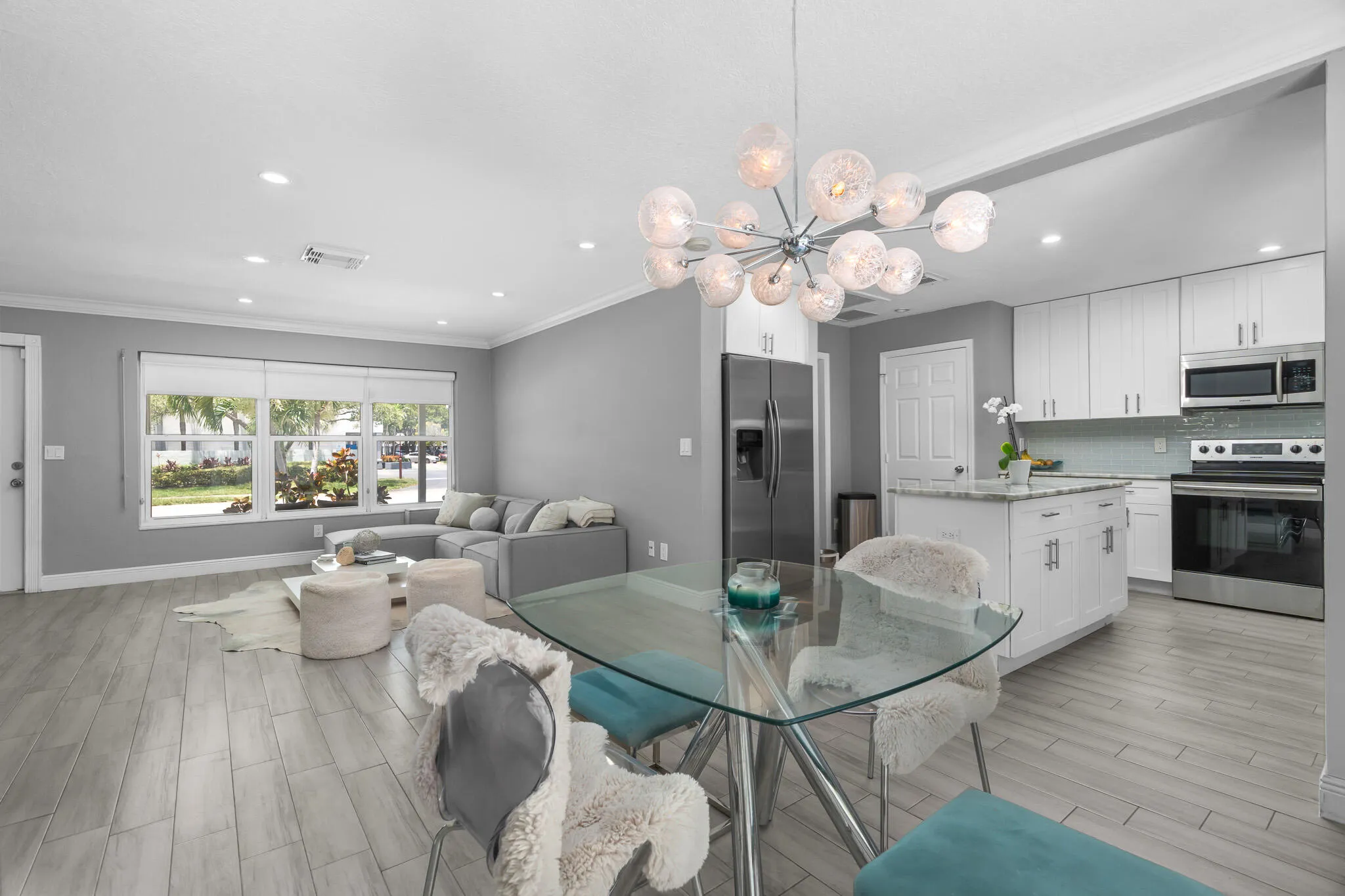 Open concept floor plan