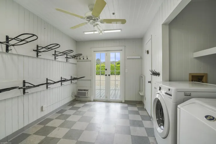 Tack room with laundry