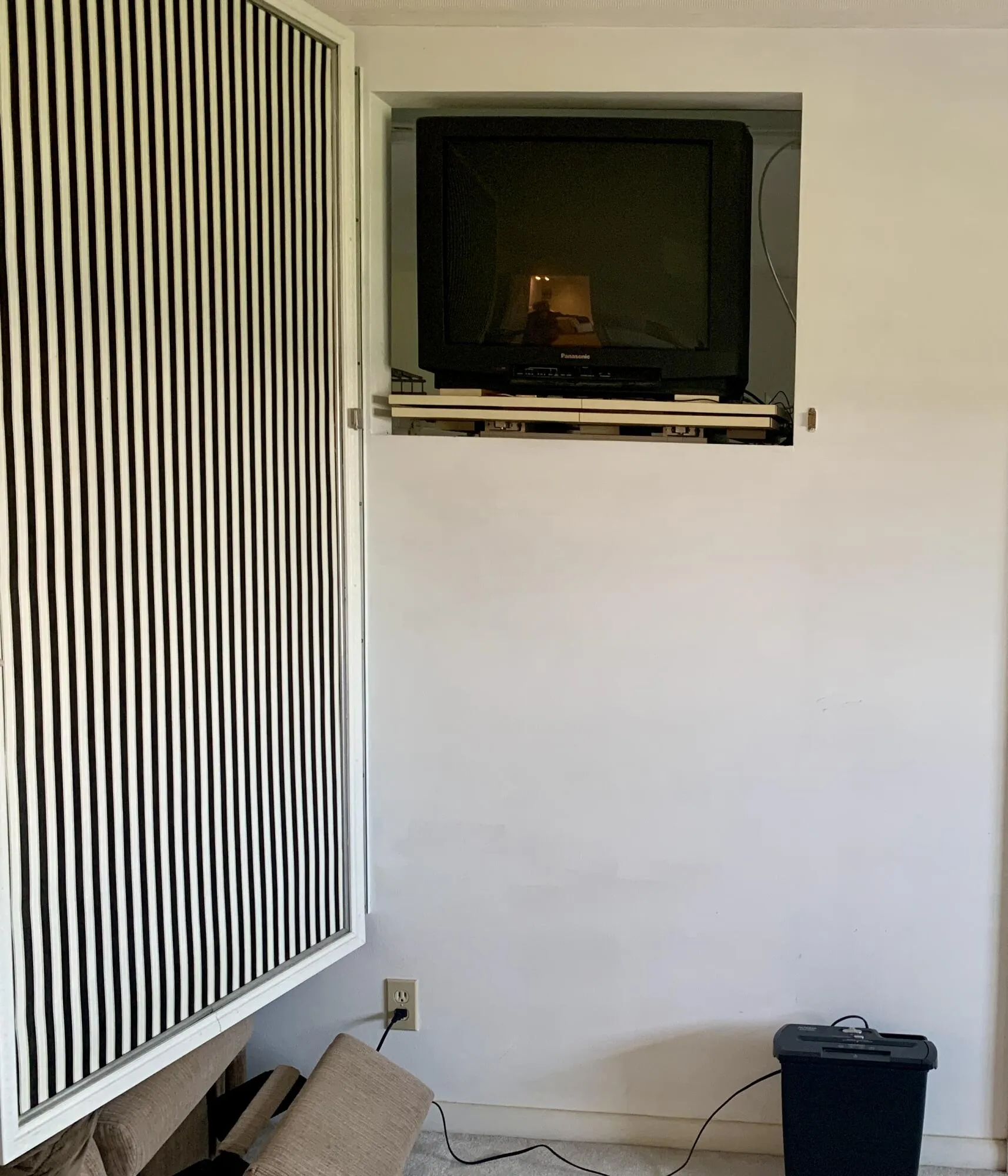 the hidden tv/safe location