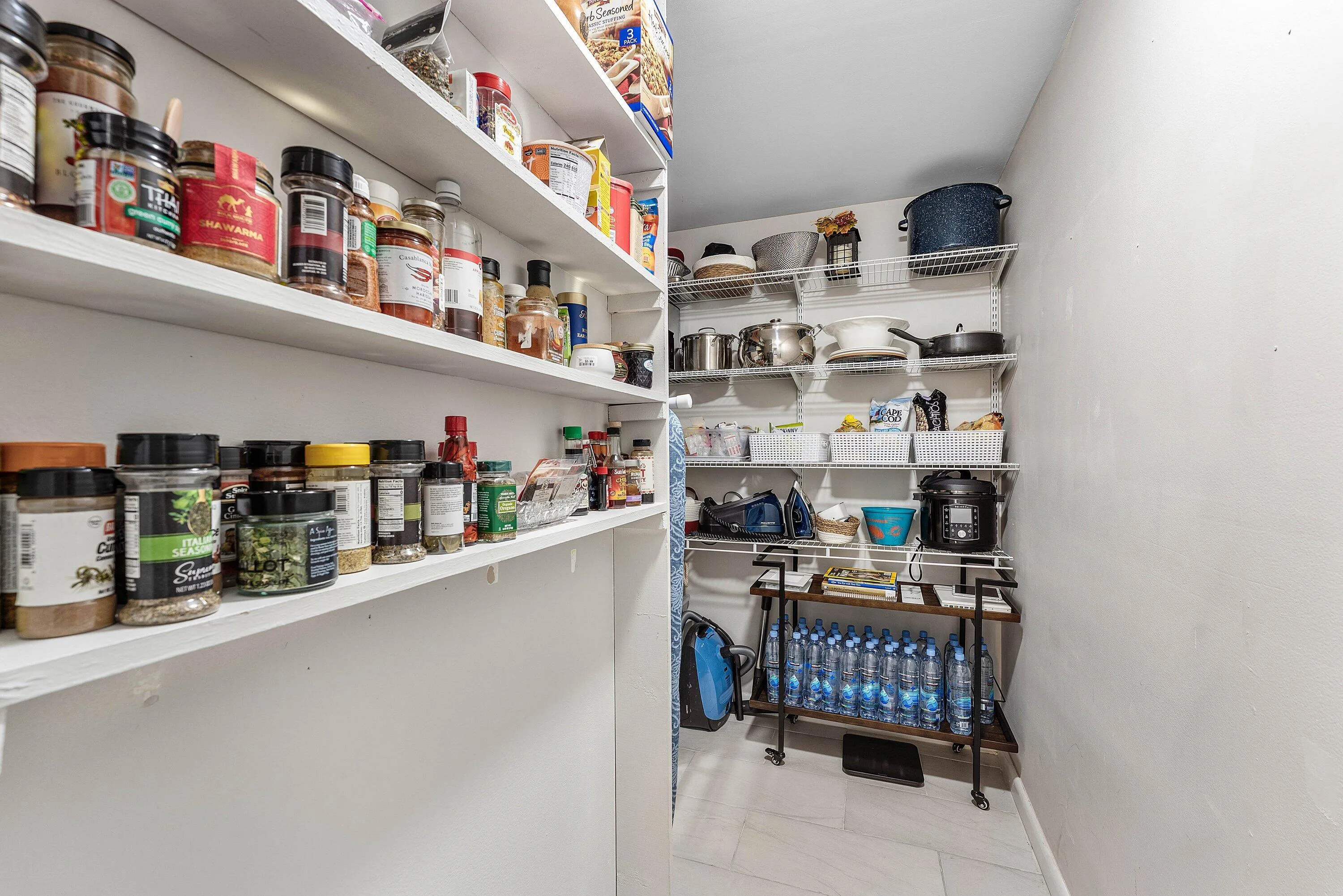 An amazing pantry with lots of storage