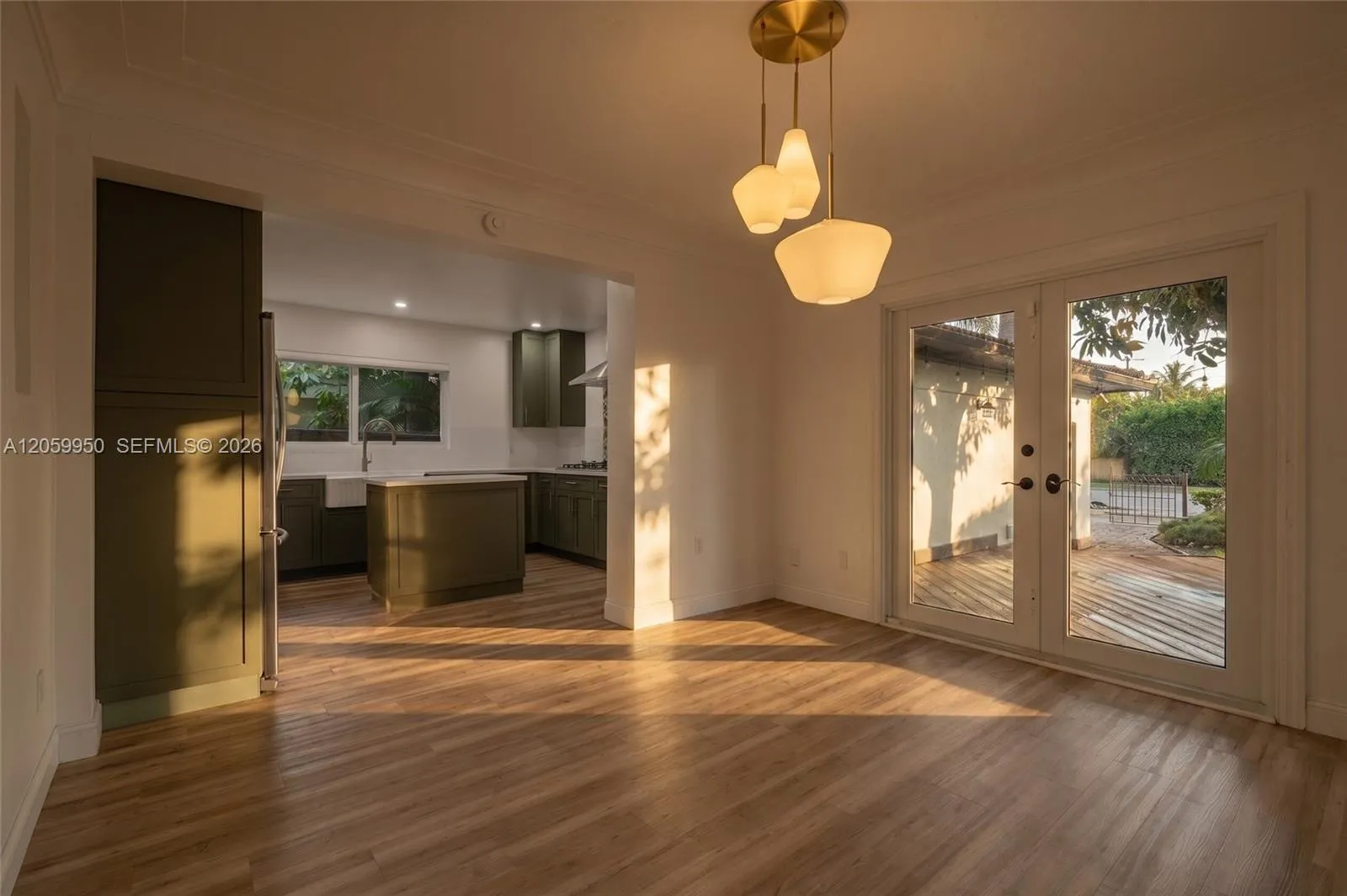dining area and kitchen