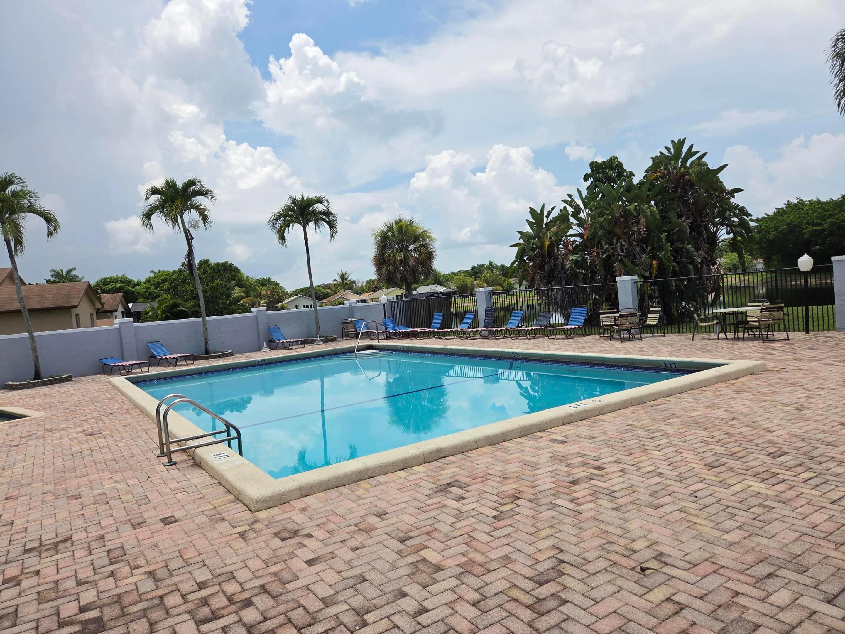 Heated pool and large pool deck