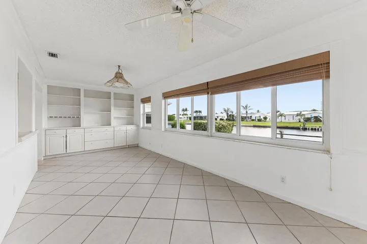 Florida Room with built-ins and spectacular views.