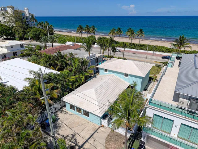 oceanfront views from the living room, office/bedroom, and upstairs bedrooms