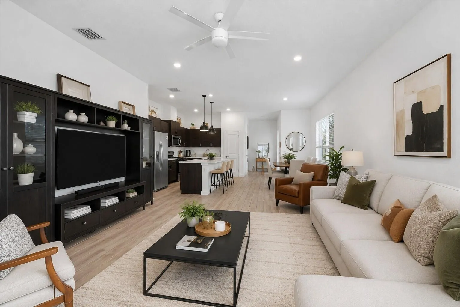 Weathervane staged great room