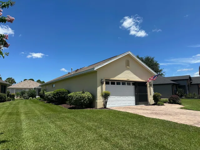 Side view of the home