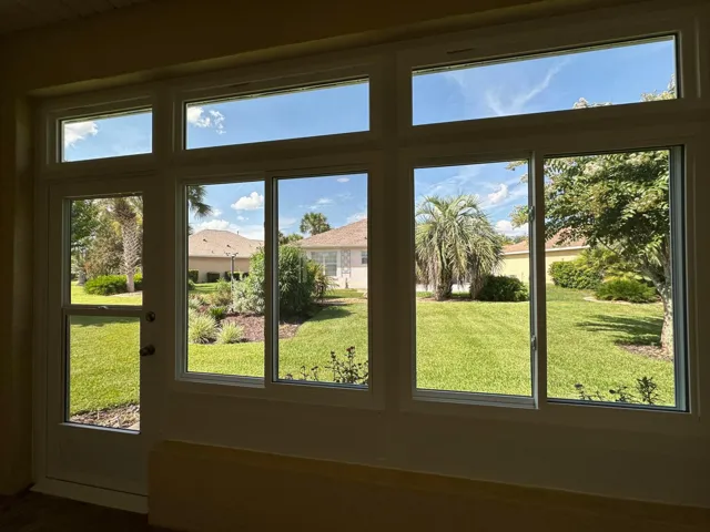 View of the garden from the lanai