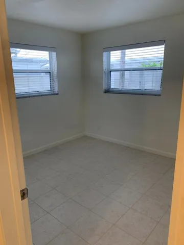 Square tile flooring with a neutral finish