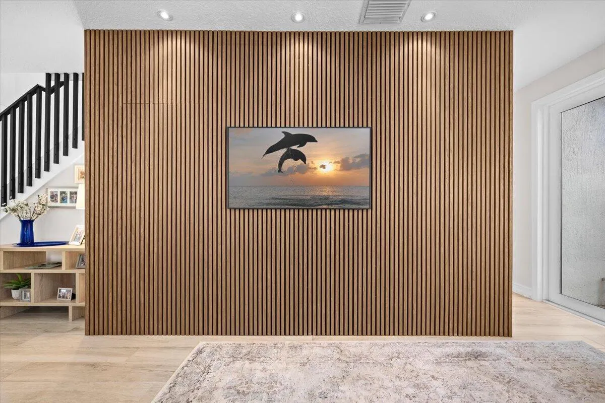 Textured Entertainment Wall