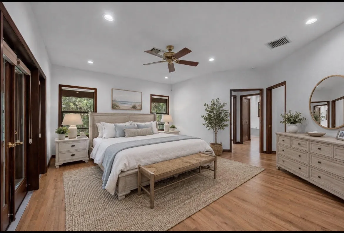 Virtually Staged Main Bedroom