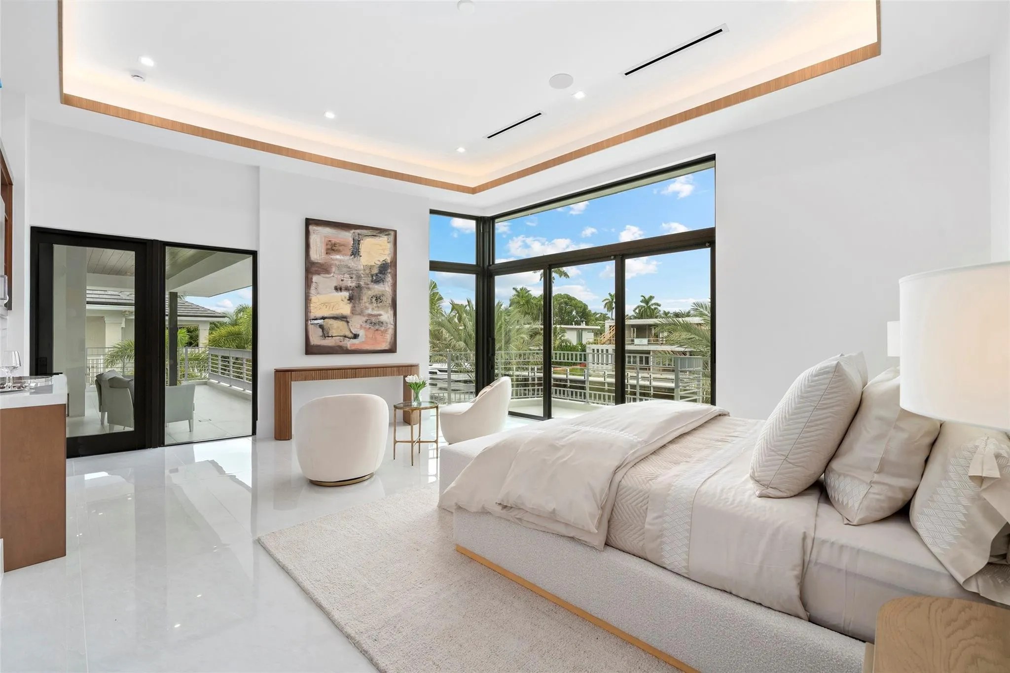 Second-Floor Primary Bedroom with Beautiful Water Views