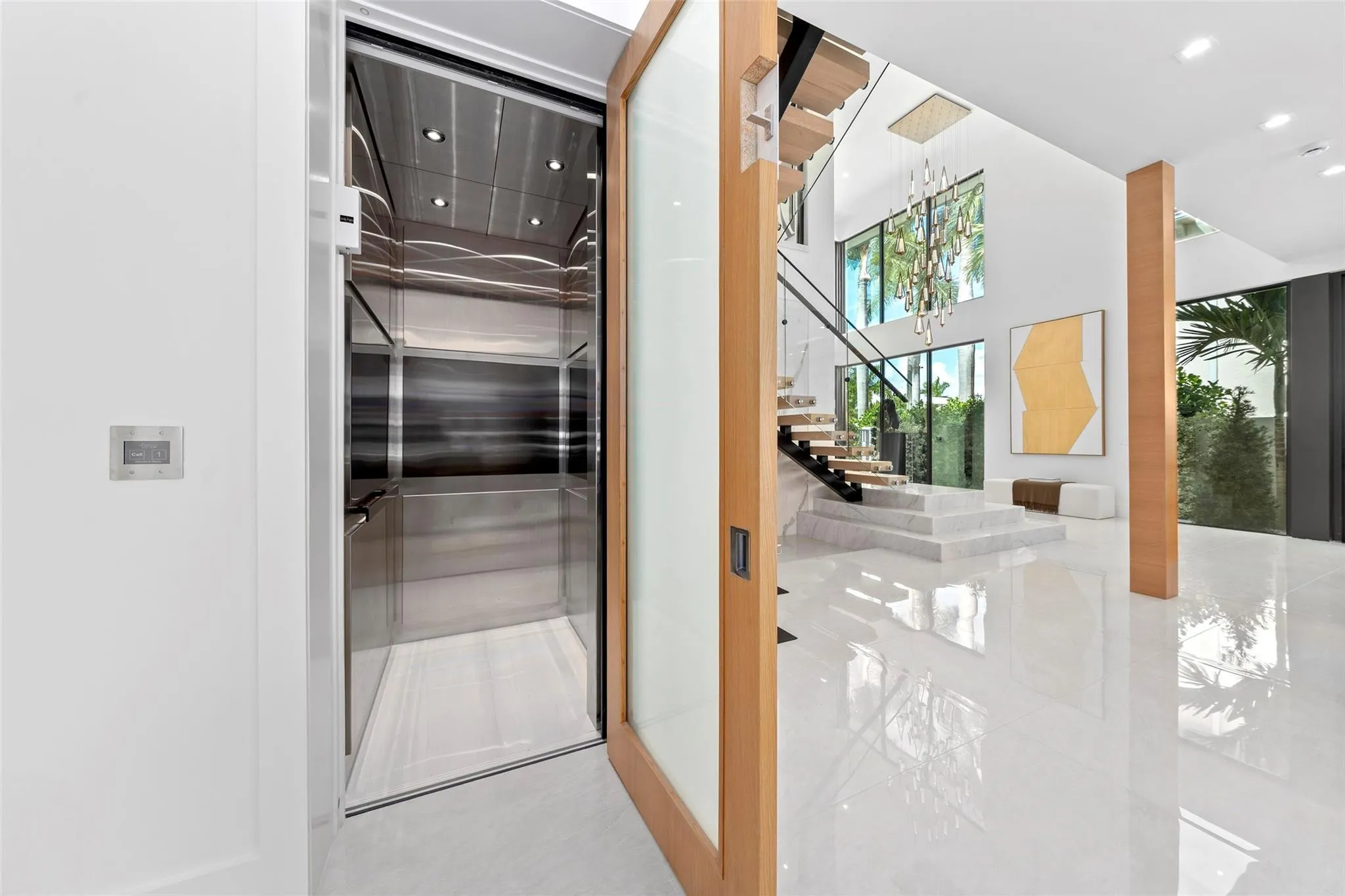 Stainless Steel Elevator with Touchless Controls