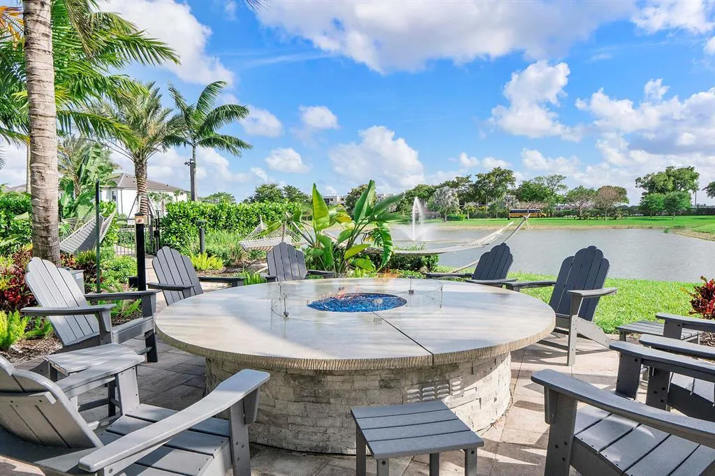 Relax by the fire pit or in the hammocks