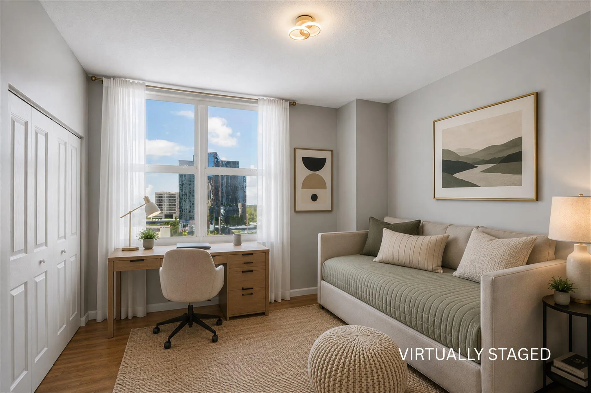 Guest Bedroom/Home Office (Virtually Staged)