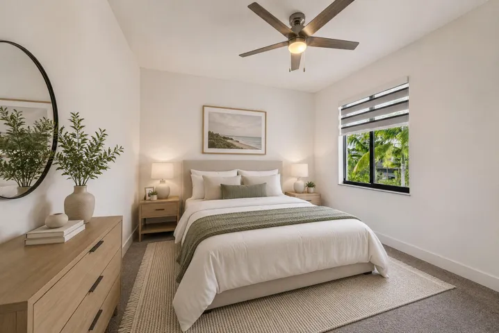 Bedroom at top of the stairs