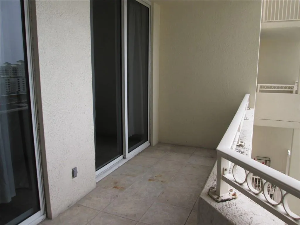 Balcony overlooking river