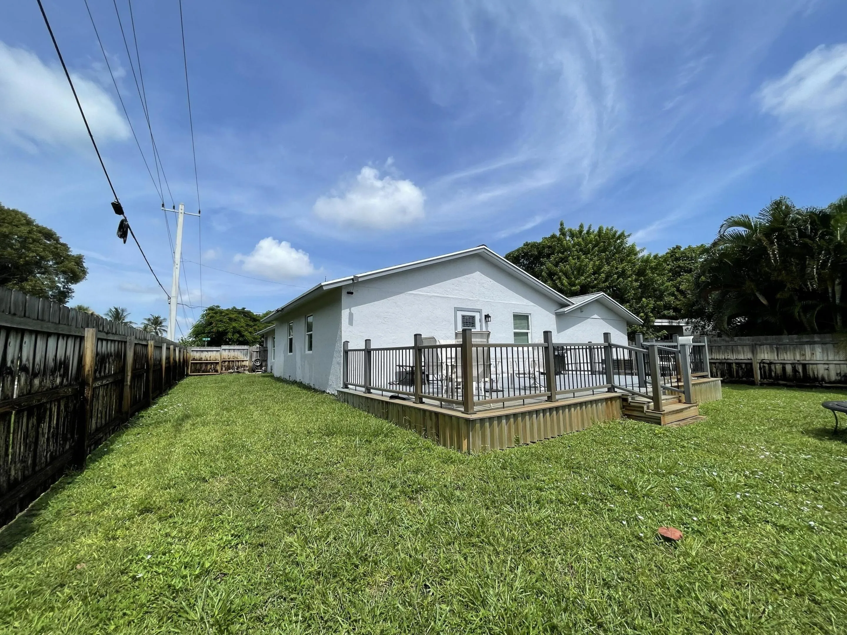 Fenced-in rear yard
