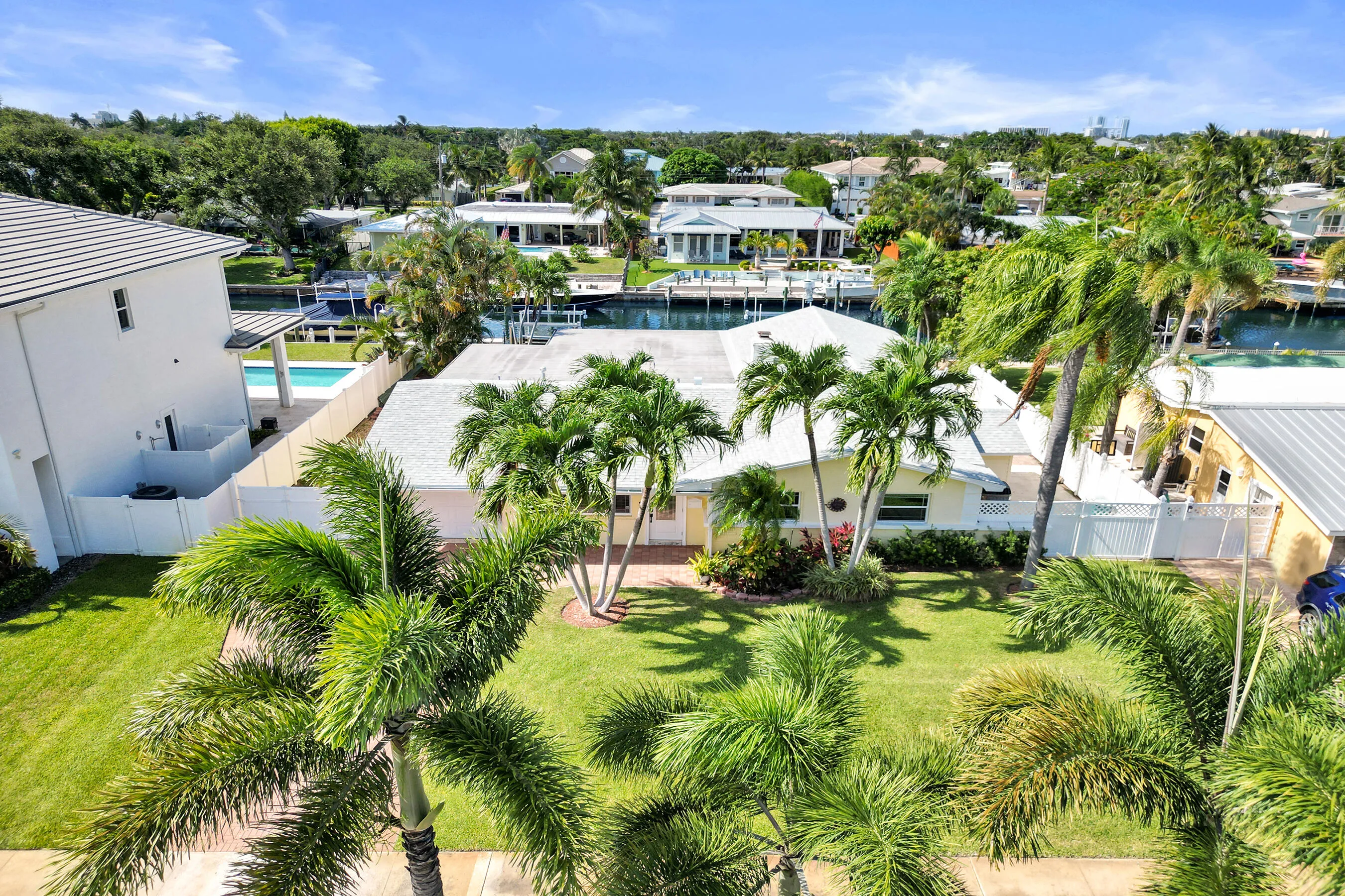 Aerial View showing the rear of the home.