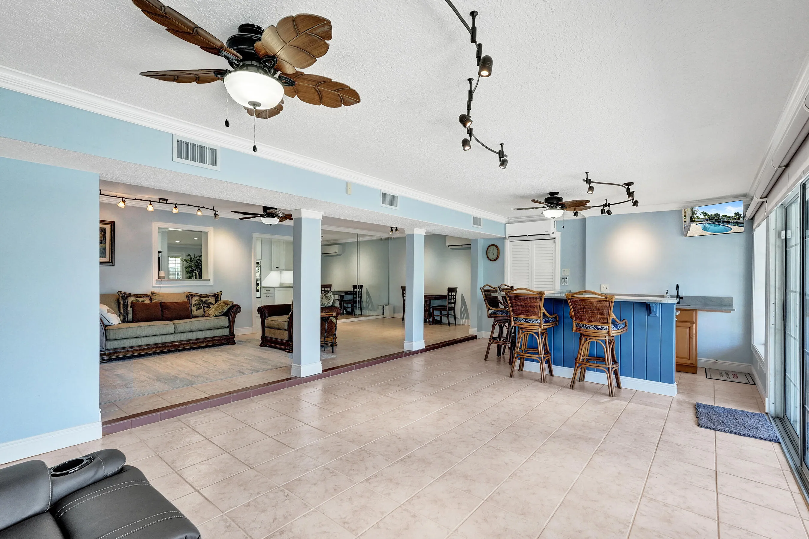 Three mini-split air conditioners have been installed in the rear of the home in 2025, which are exceptionally efficient. They have a 5 year warranty. The front of the home is cooled by a 3 ton central A/C unit.