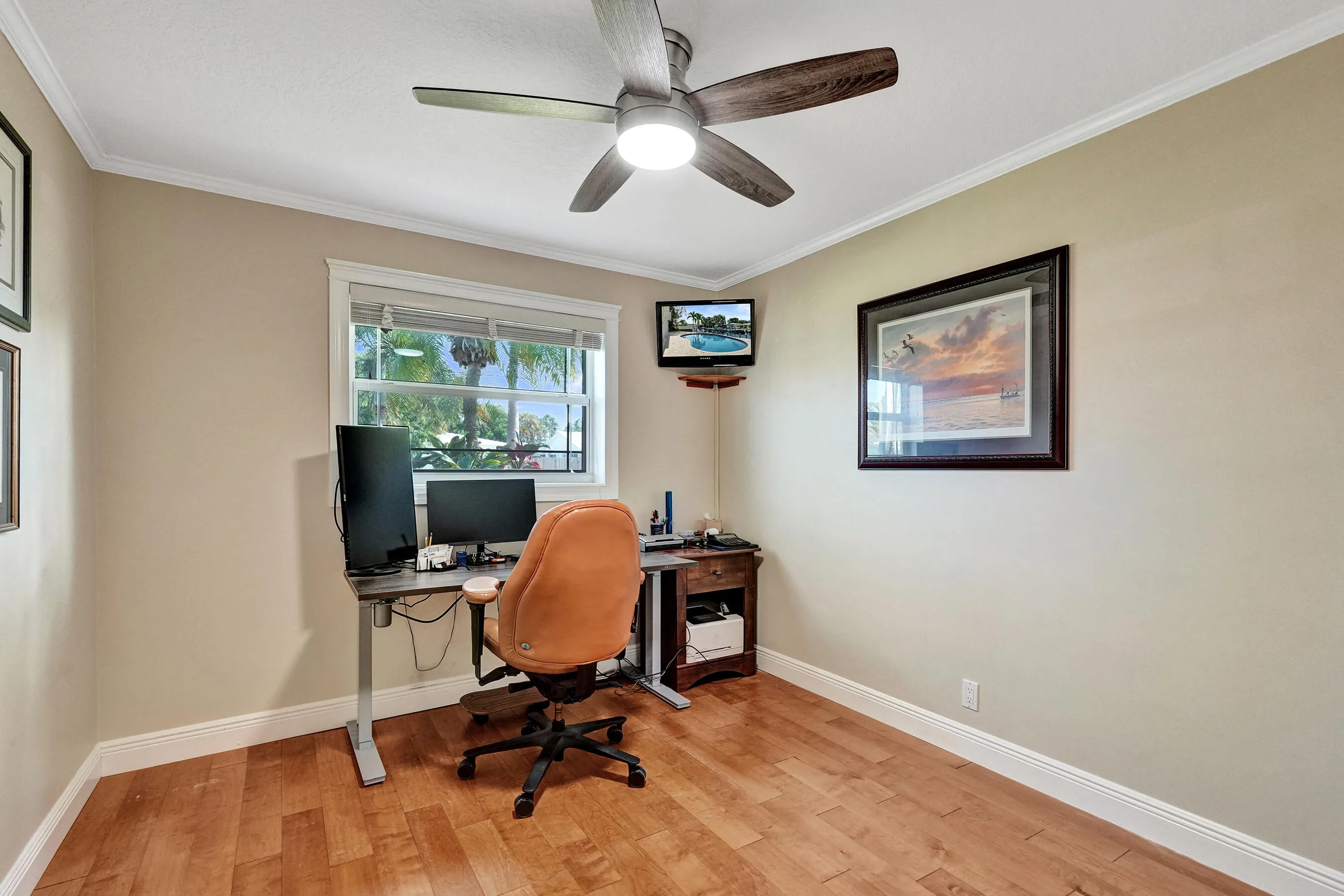 2nd Bedroom currently being used as an office. This room measures 9'10 x 13.