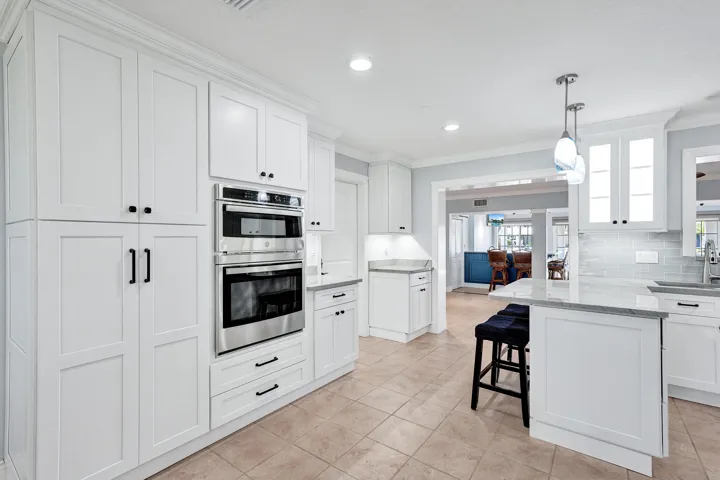 There's plenty of storage in this spacious kitchen measuring 16' x 12'.