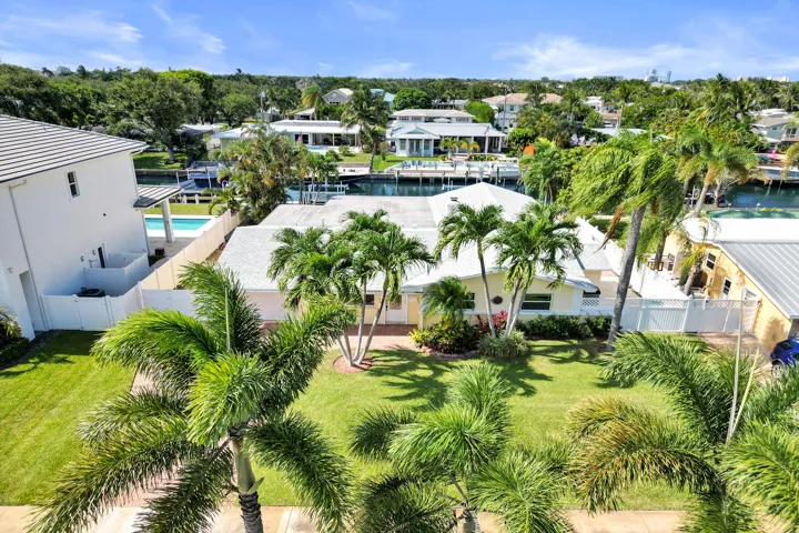 Aerial View showing the rear of the home.