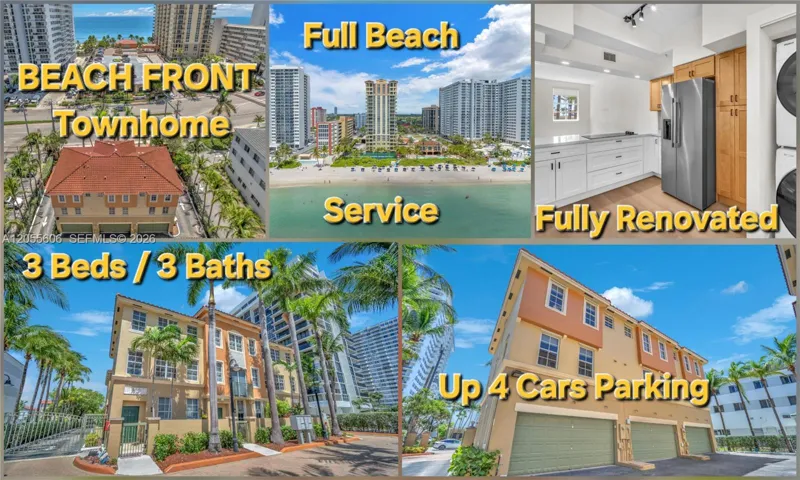 Beach Front Townhome, Full Beach Service, 3 Beds 3 Full bathroom.
