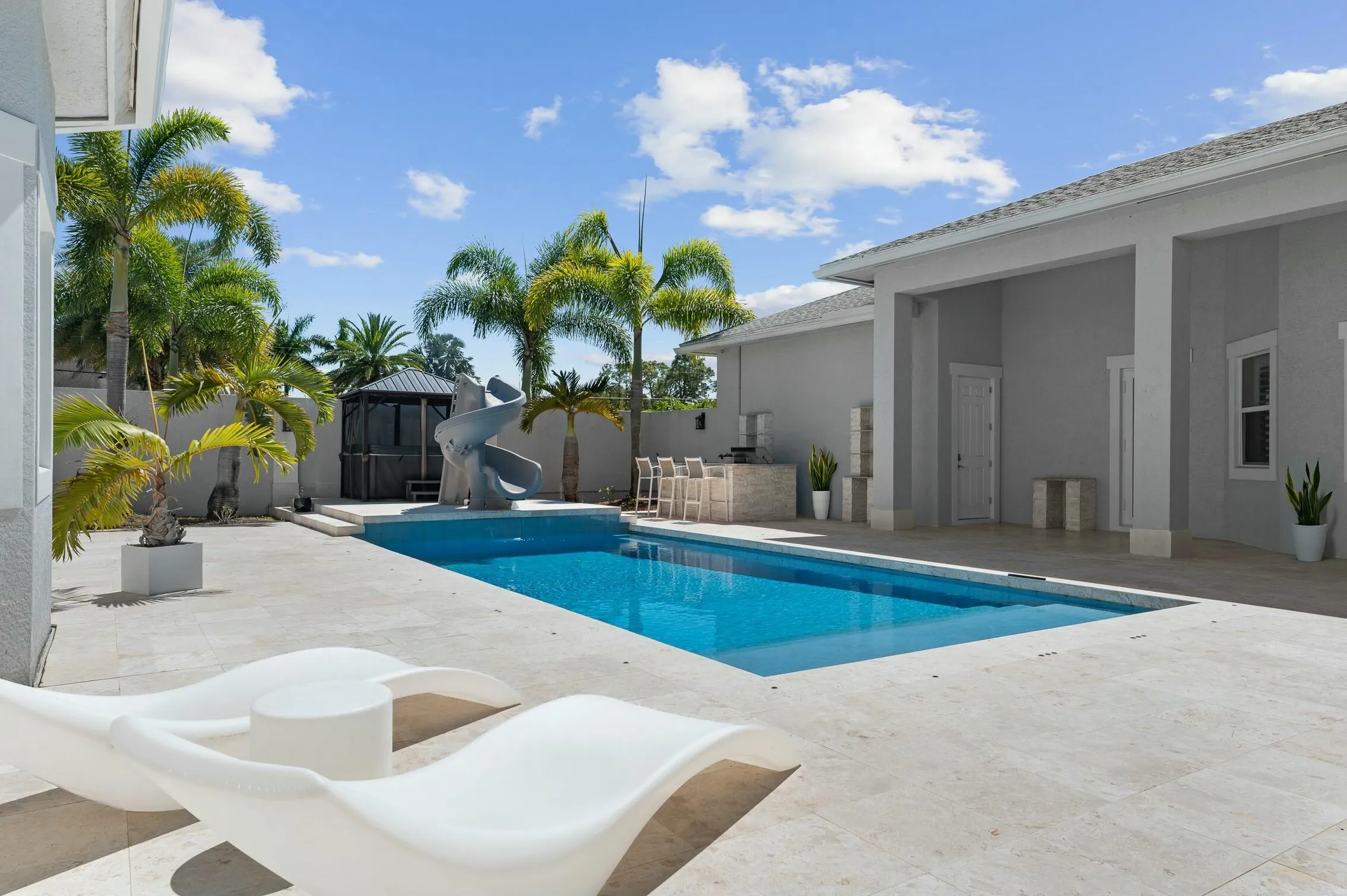 Pool and slide