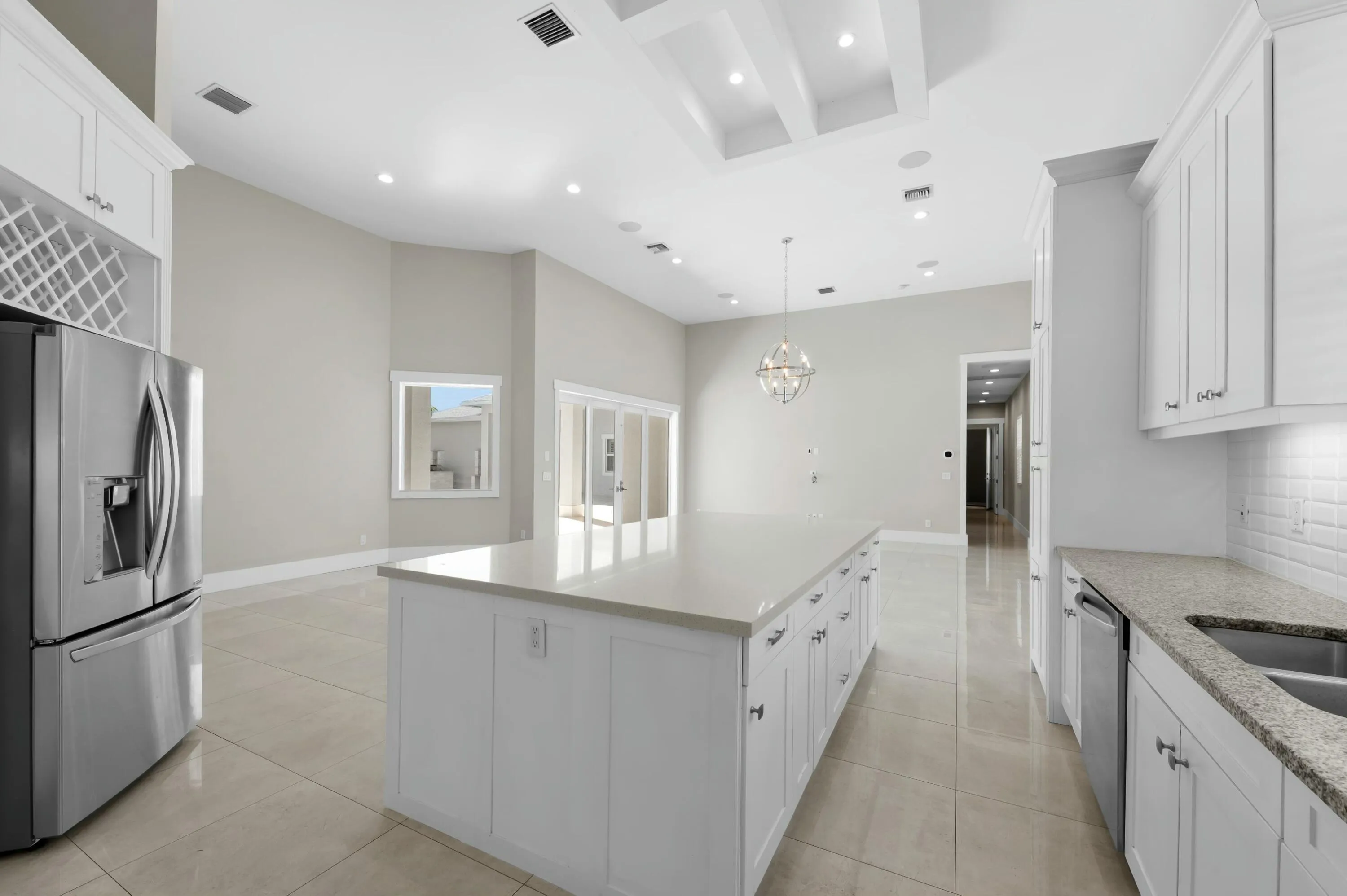 Kitchen and secondary living room