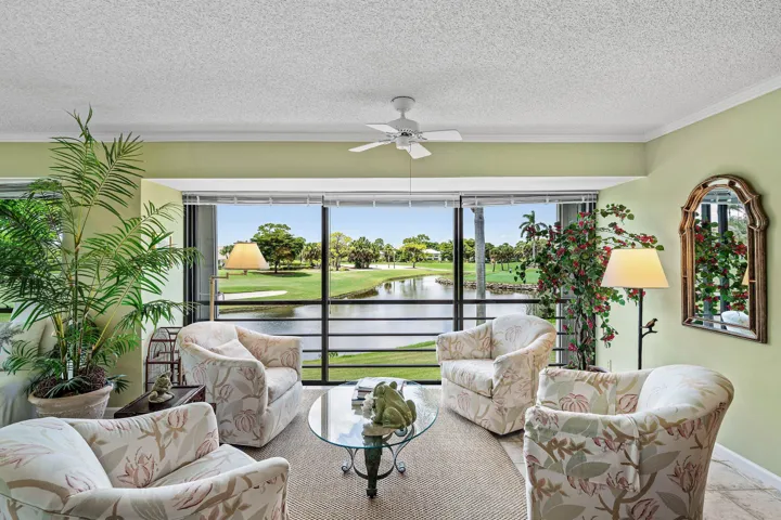 Casual living area and view