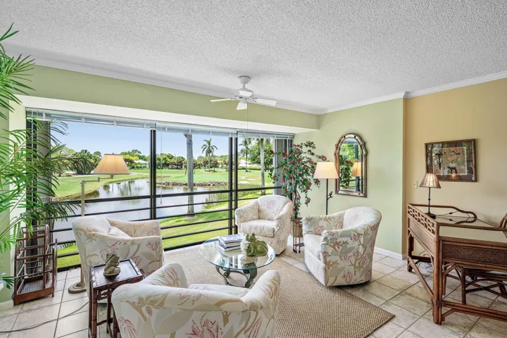 Casual living area & view