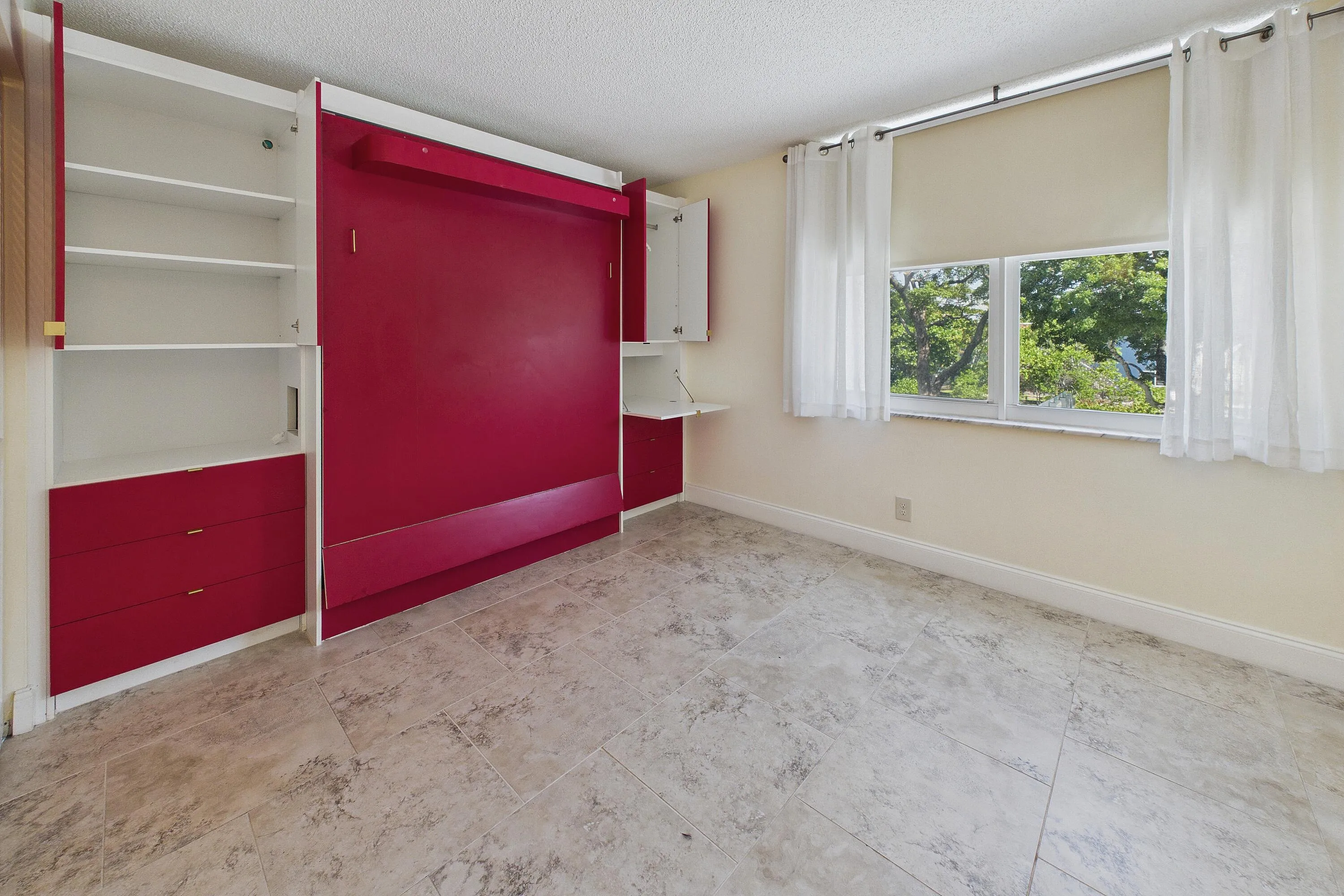 LOTS OF DRAWERS AND SHELVES PLUS A DROP DOWN DESK!
