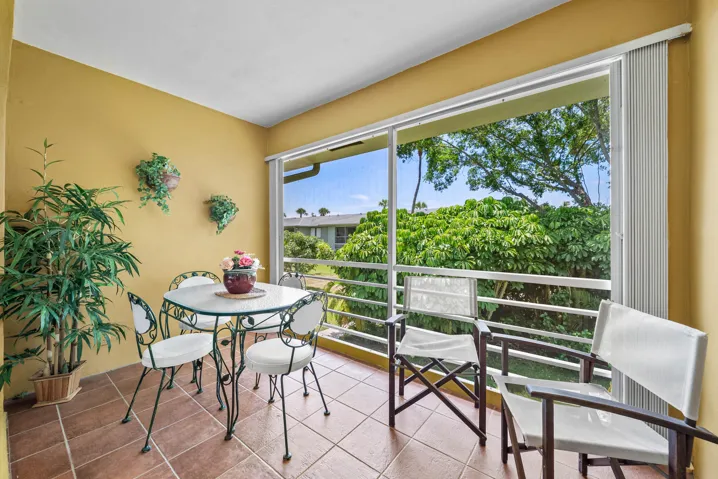 Private screened in balcony