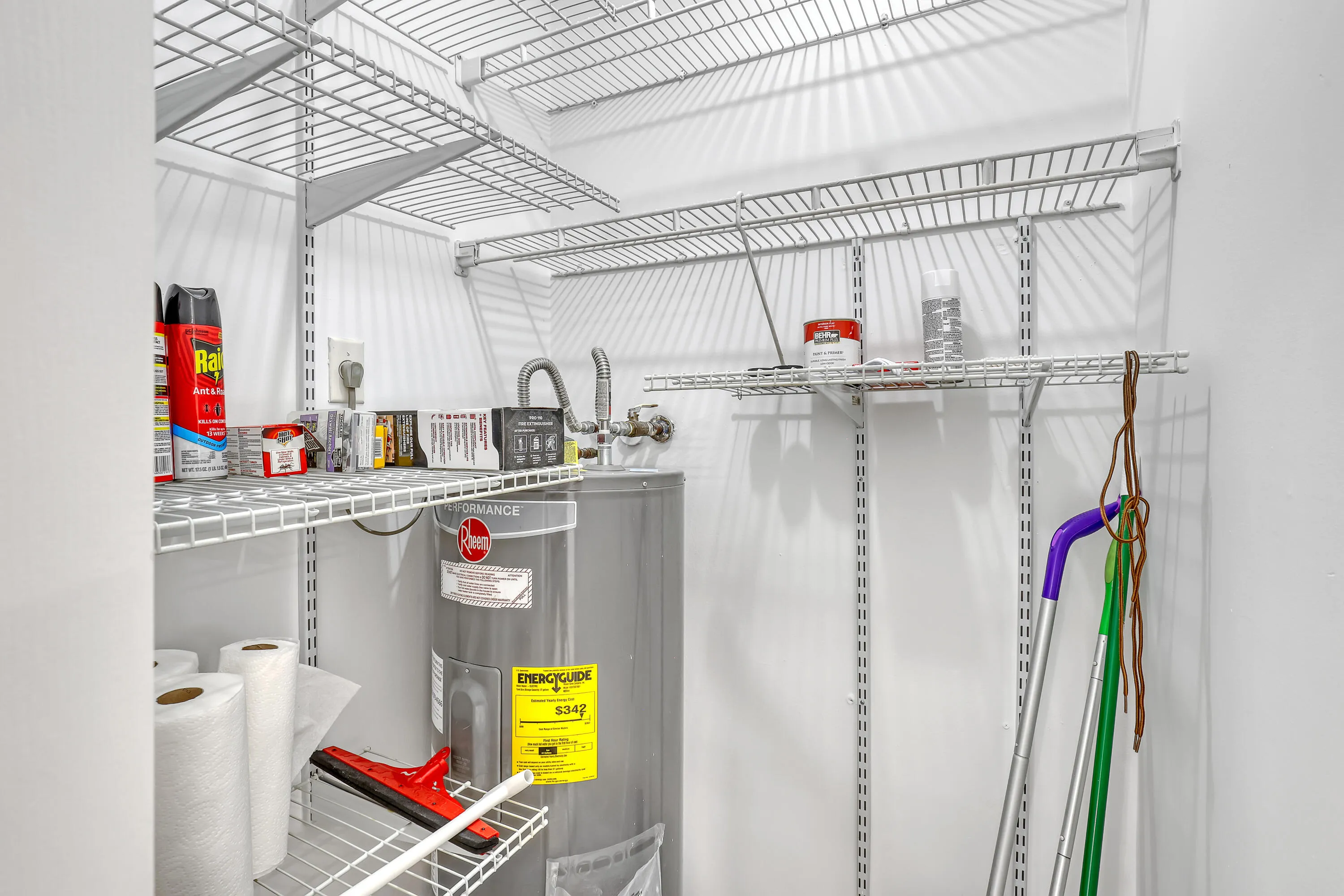 inside utility closet