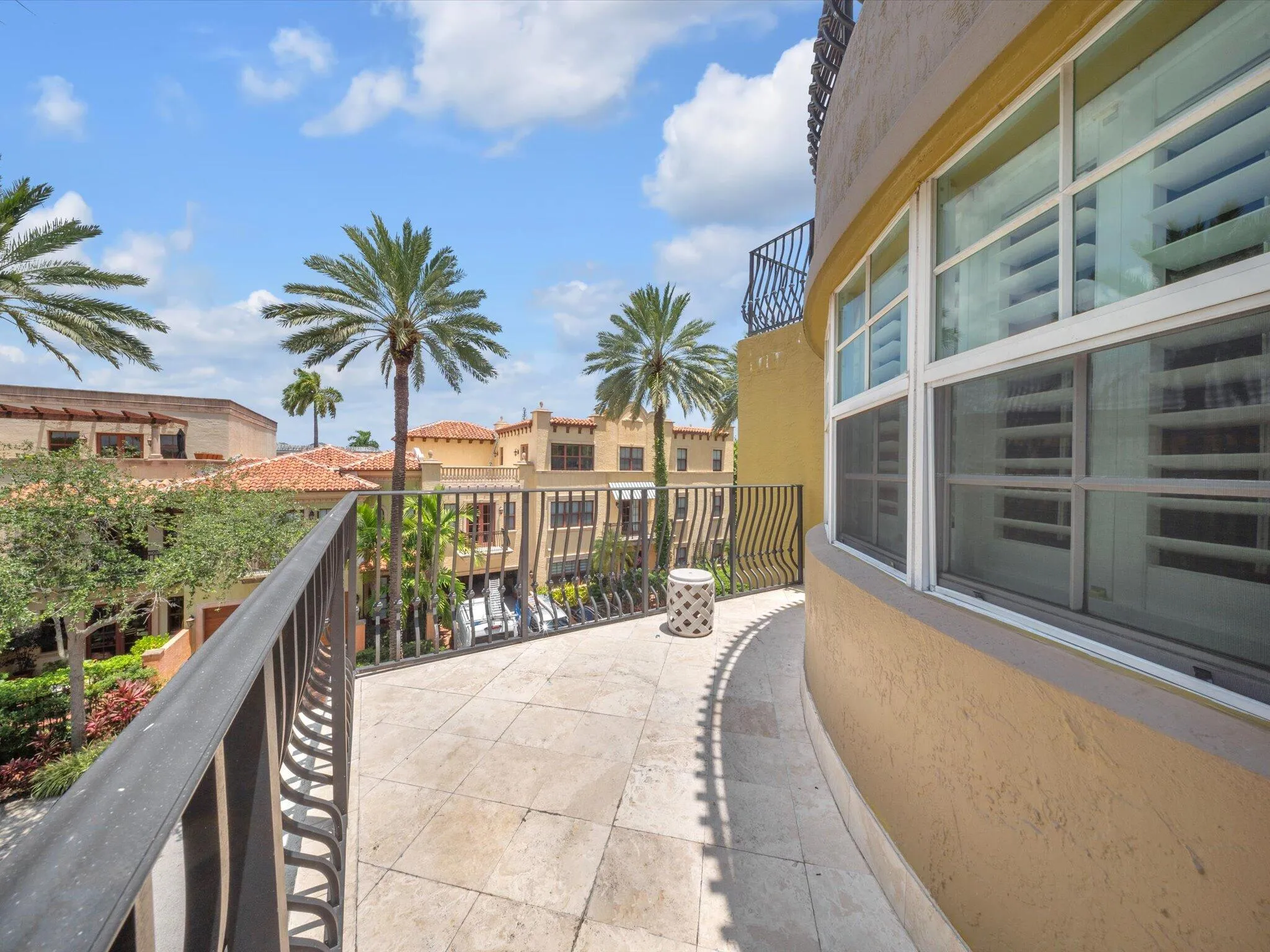 Large wraparound balcony
