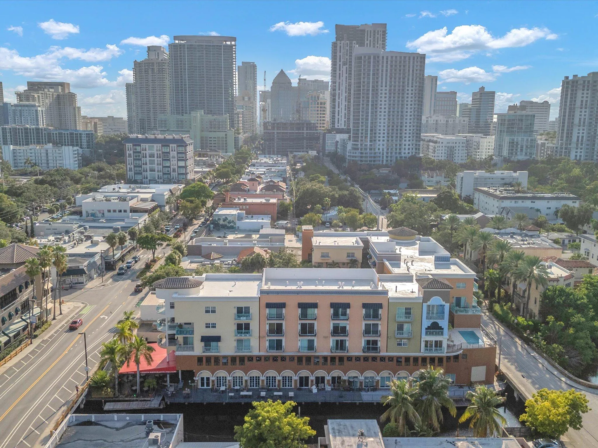 Aerial view of property on Las Olas blvd.
