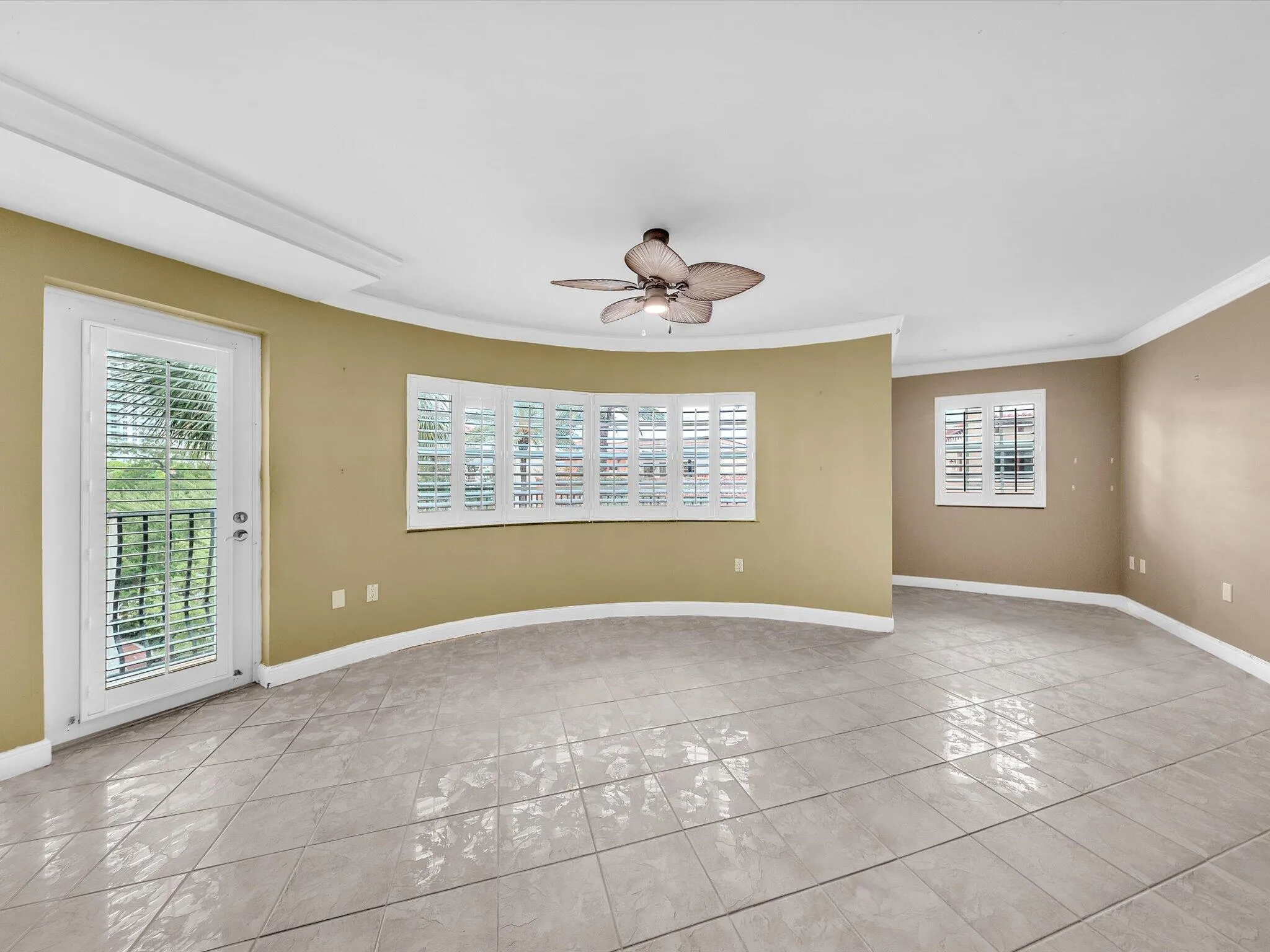 Bedroom with private patio access