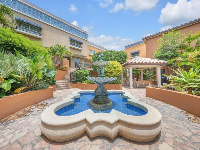 Private courtyard in building