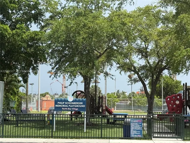 Children’s park across the street from building