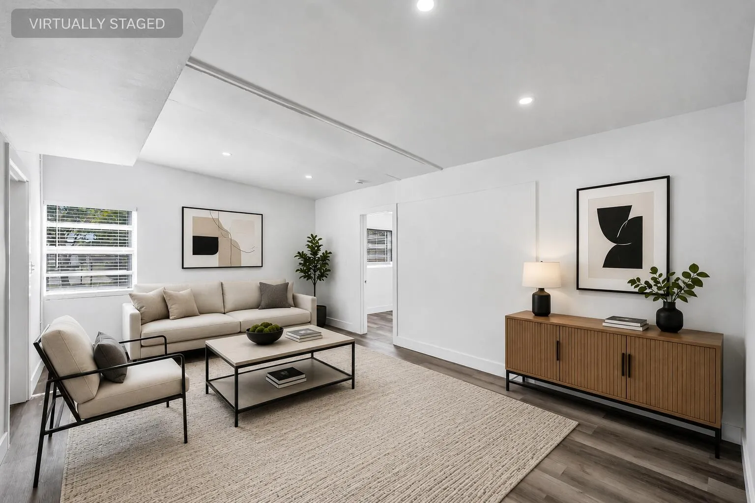 Furnishings and décor have been digitally added. The property is being sold unfurnished.