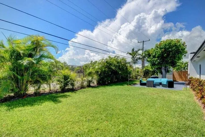 fenced in backyard