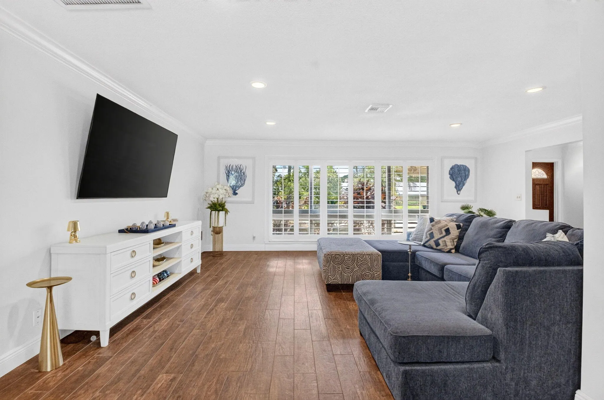 Living Room | Plantation Shutters & Natural Light