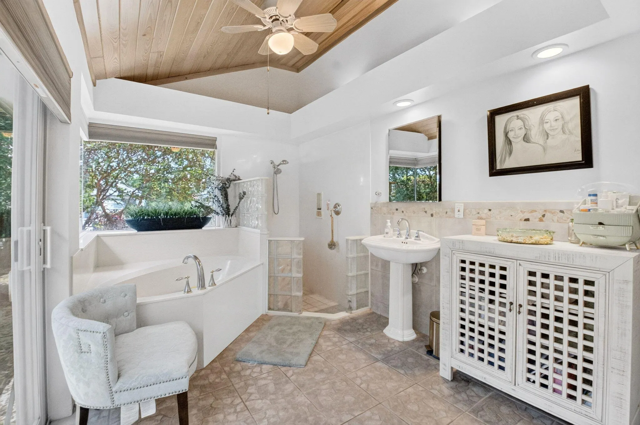 Primary Bath Opens to a Private Garden Patio