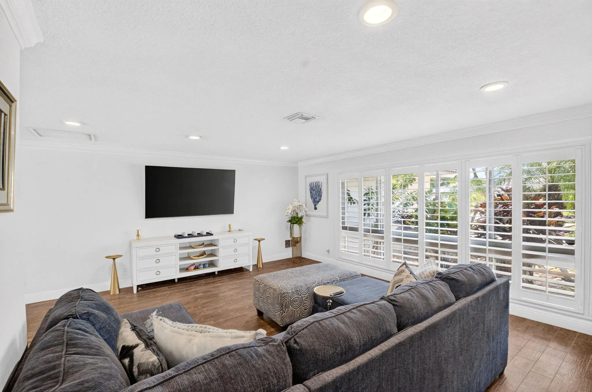 24x15 Living Room | Wall of Shuttered Windows