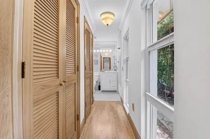 Primary Suite Dressing Hall | Wall of Closets