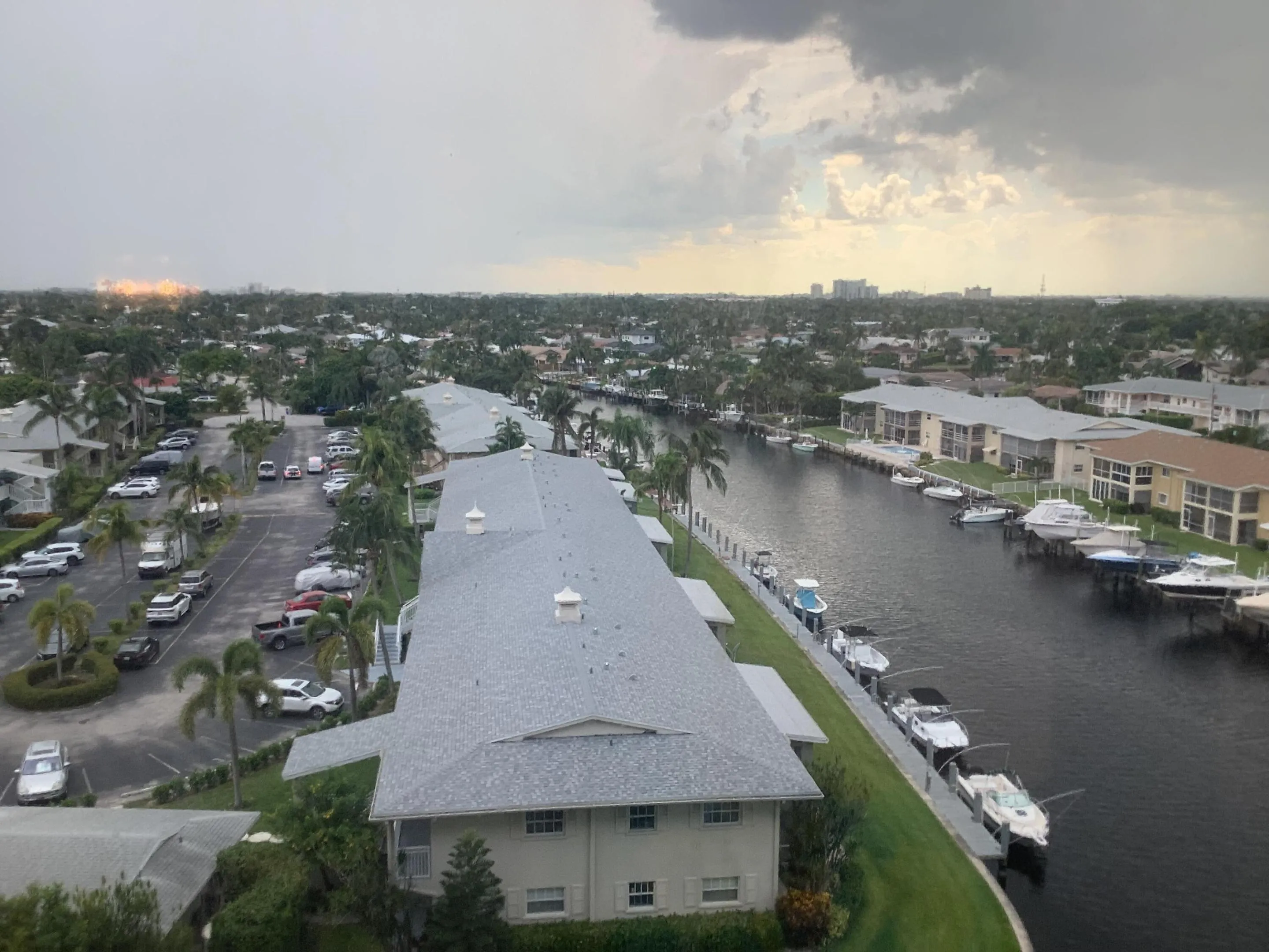 View From Living room on a very Rainy day