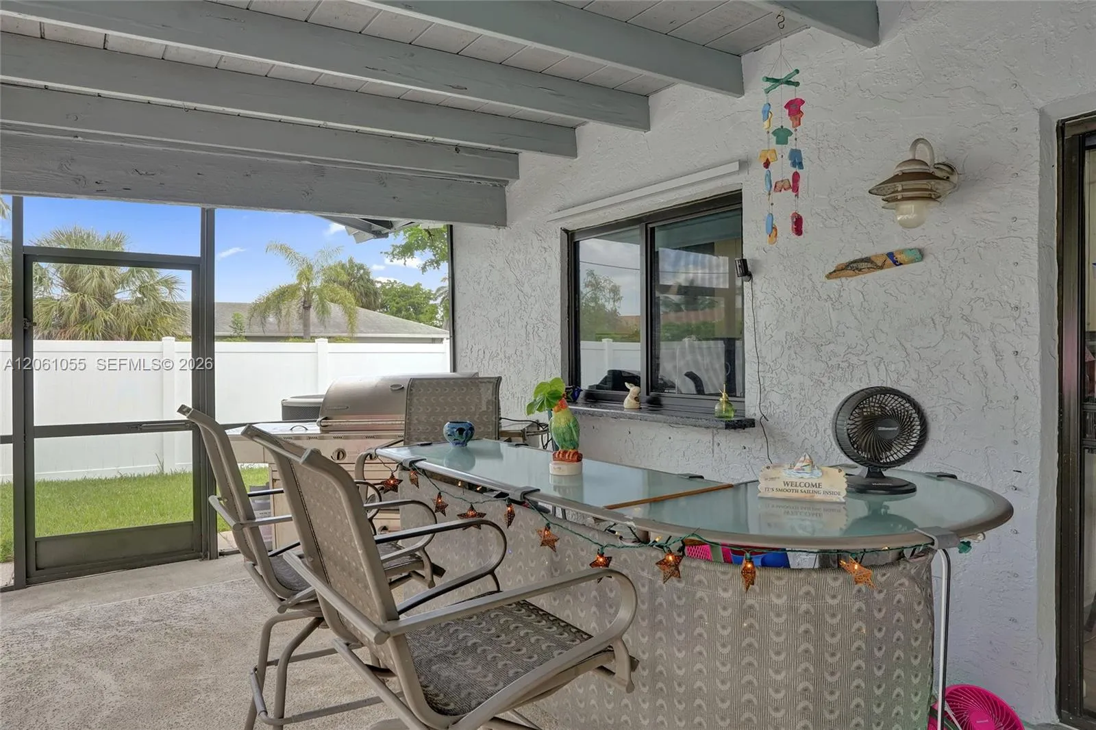 Part of pool deck