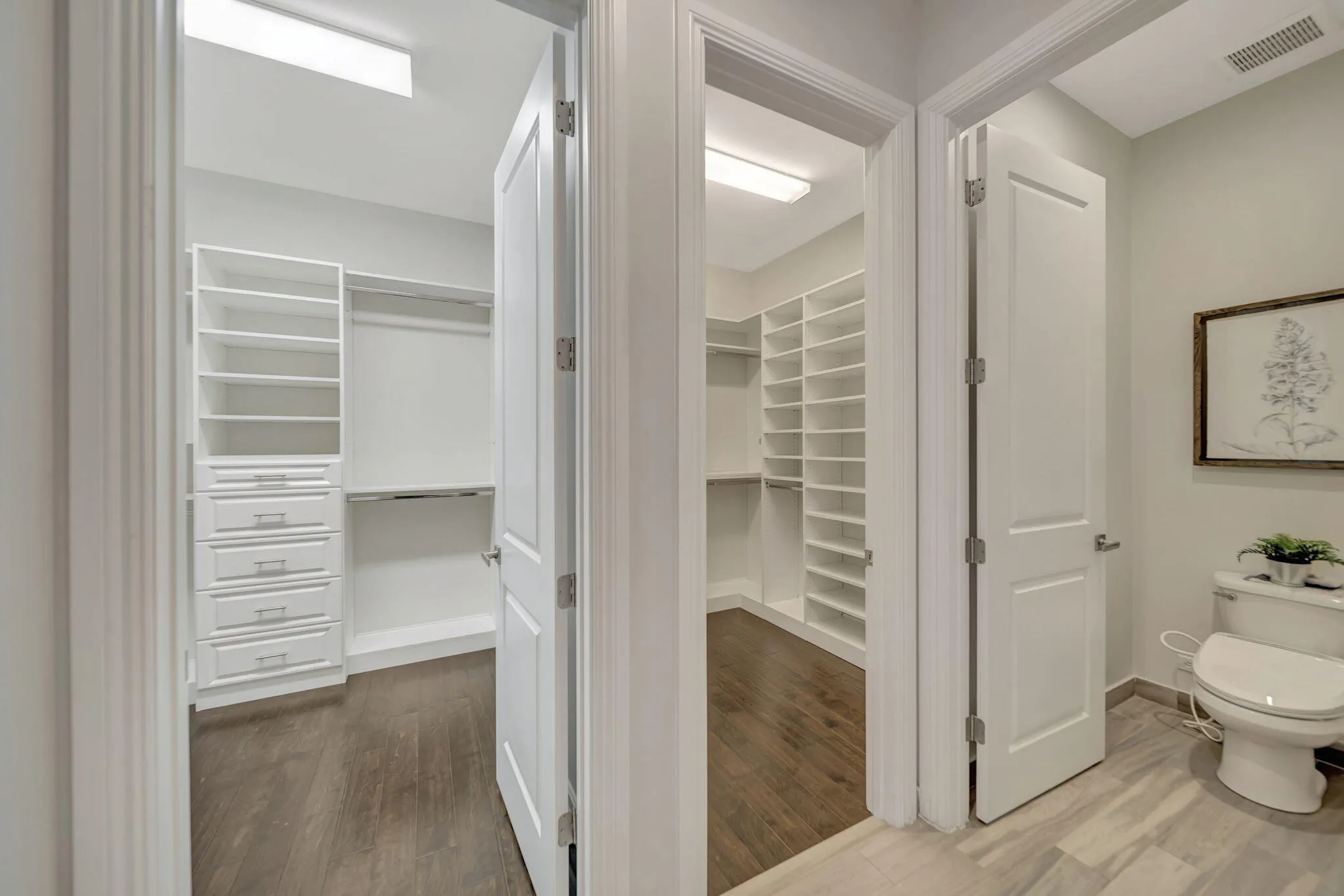 DOUBLE built-in closets....