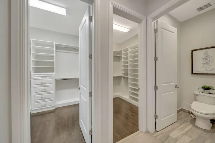 DOUBLE built-in closets....