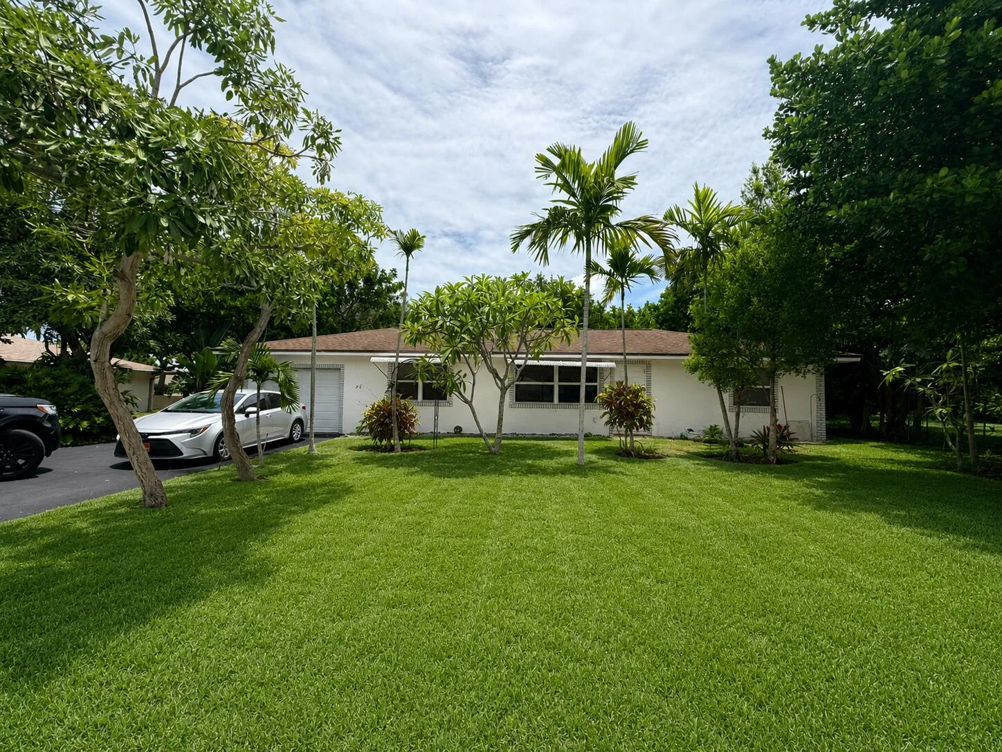 Front with grass